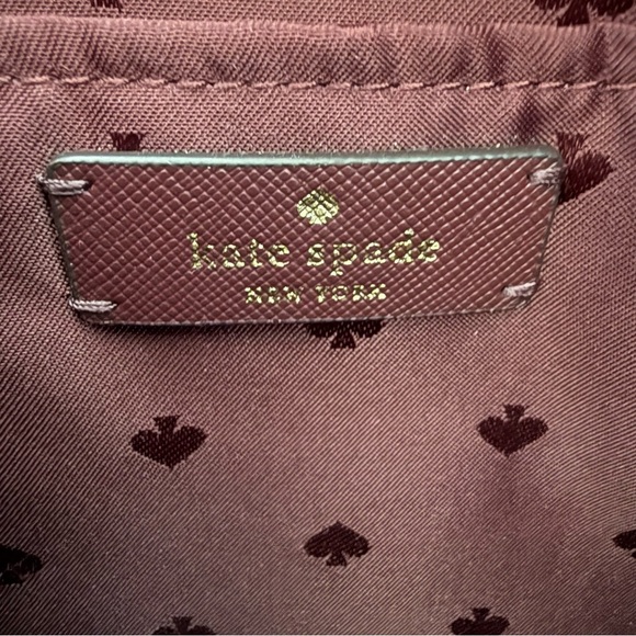 Kate Spade Burgundy Holiday Glam Accent Tote Shoulder Bag - Picture 8 of 10